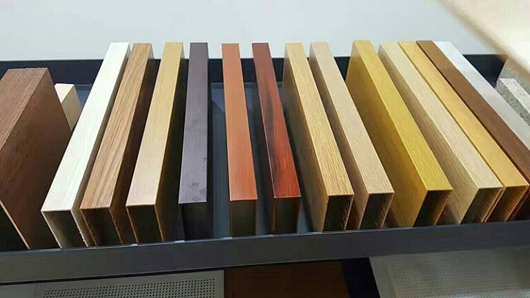 wood finished aluminum profile