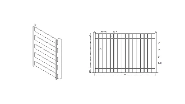 aluminum fence drawing