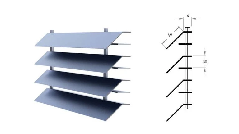 aluminium louver section