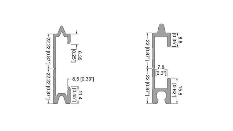 aluminum tongue and groove extrusion draw