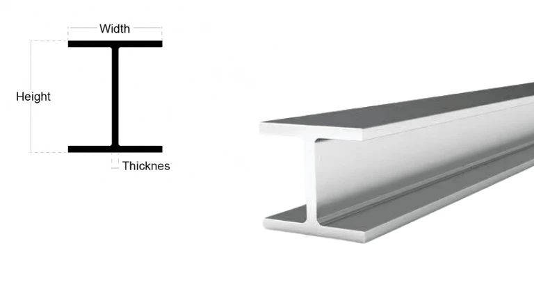 H shaped aluminum section