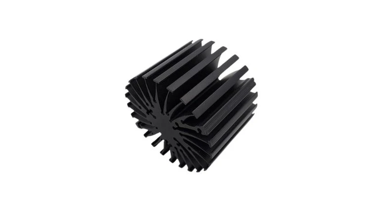 black aluminium heat sink extrusion