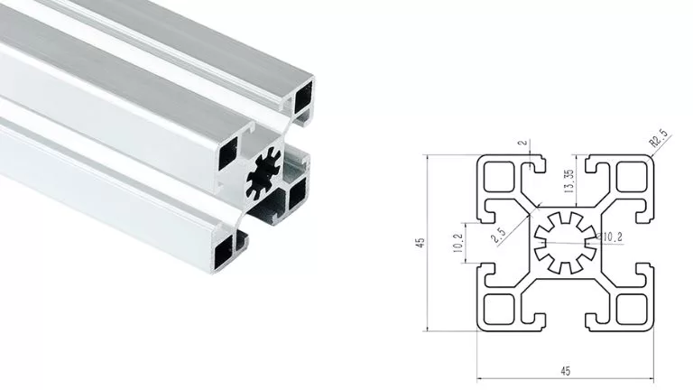 alumimum T-slot 4545 B