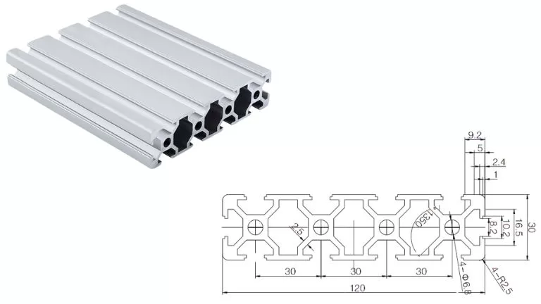 aluminium T-slot 30120