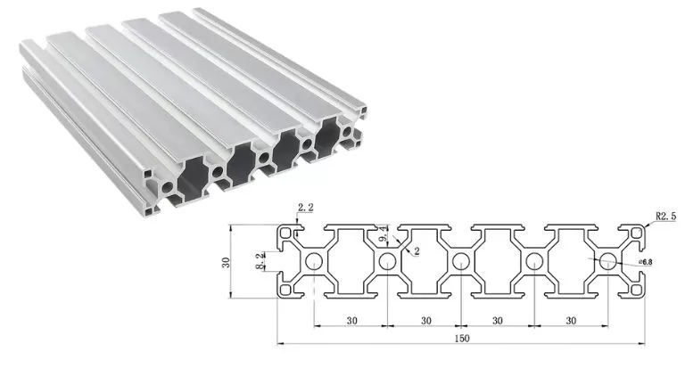 aluminum T-slot 30150