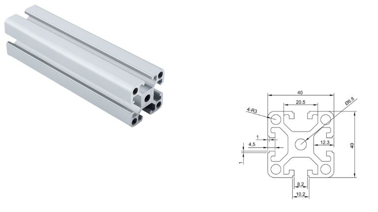 aluminum T-slot 4040D