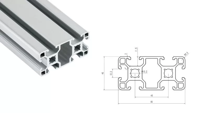 aluminum T-slot 4080 B