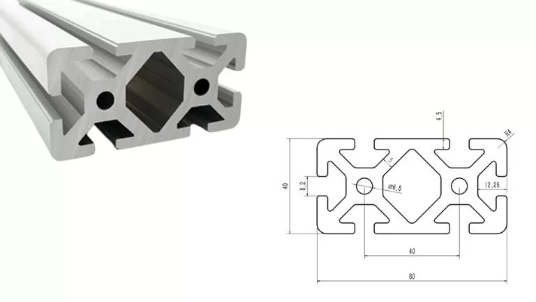 aluminum T-slot 4080 E