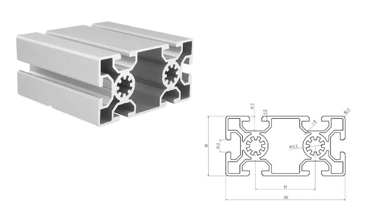 aluminum T-slot 50100 A