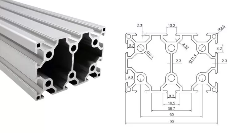 aluminum T-slot 6090