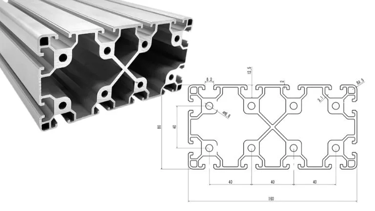 aluminum T-slot 80160 B