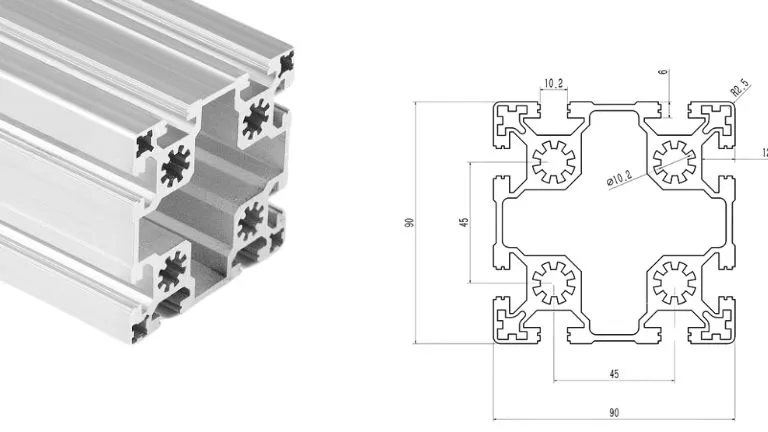 aluminum T-slot 9090 A