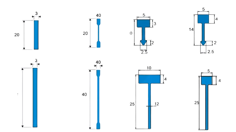 Dimensions des moulures en aluminium en forme de I