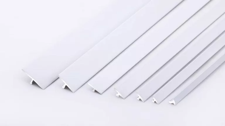 White Aluminum Angle Trim T Shaped