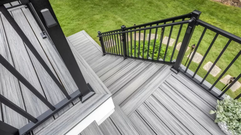 black aluminum railing