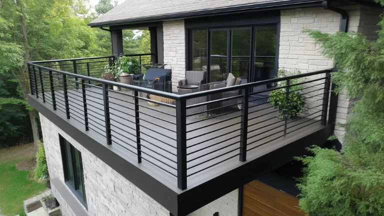 horizontal aluminum railing
